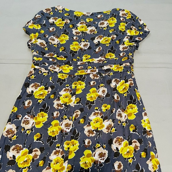 Boden Floral Viscose Short Sleeve Midi Dress Cottage Prairie BOHO Women-12-3094 - Picture 9 of 10